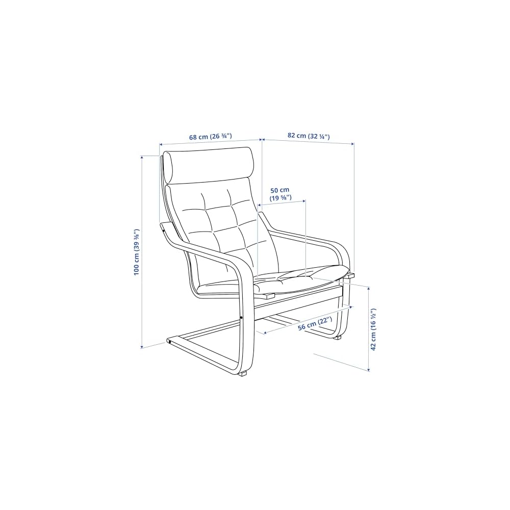 ProTuning POÄNG Armchair and footstool, brown/Gunnared light green