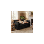 Gizoon 70” Small Cloud Loveseat Couches for Living Room, 2 Seater Love Seat Sofa with Comfy Deep Seat, Small Washable Couches with Removable Corduroy Cover for Apartment, Black