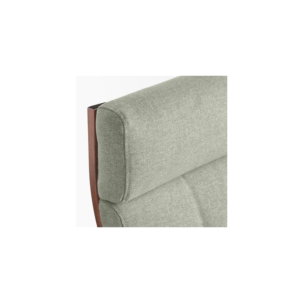 ProTuning POÄNG Armchair and footstool, brown/Gunnared light green